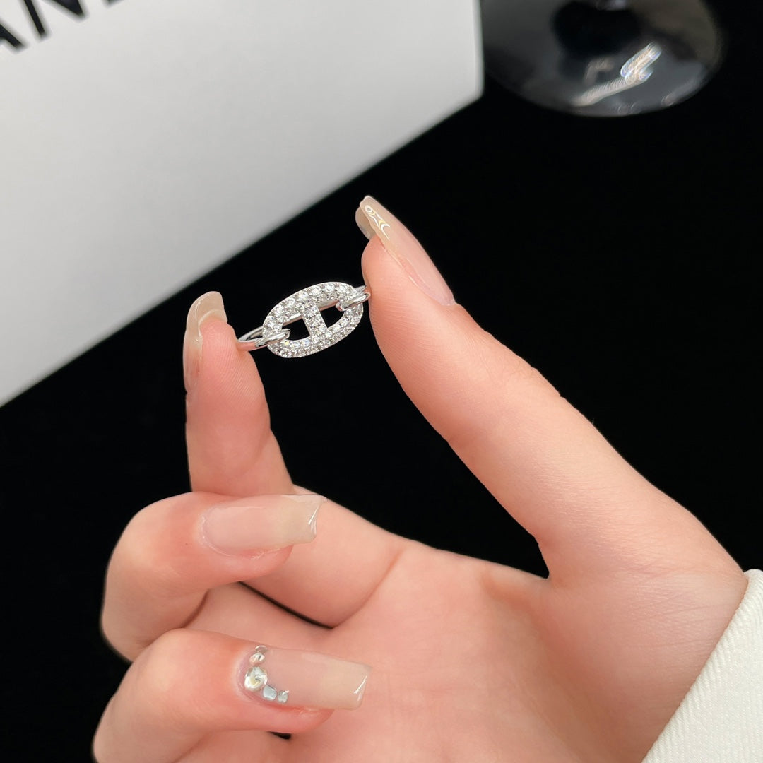 [Novalux]RONDE SMALL SILVER DIAMOND RING