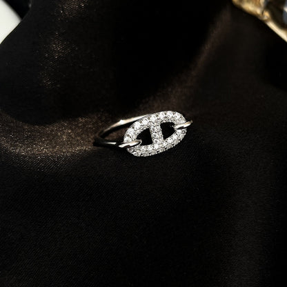 [Novalux]RONDE SMALL SILVER DIAMOND RING