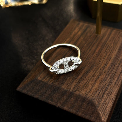 [Novalux]RONDE SMALL SILVER DIAMOND RING