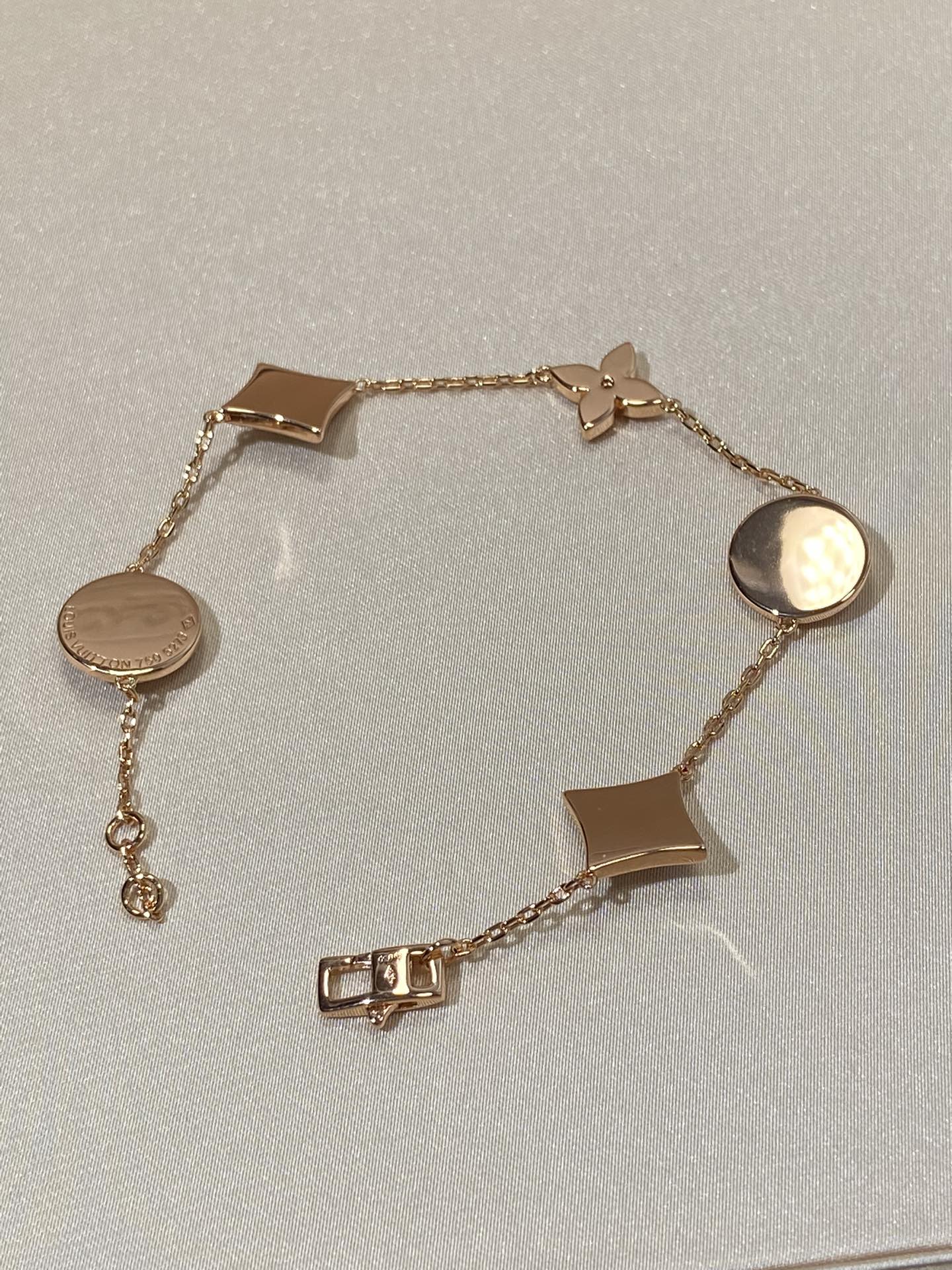 [Novalux]STAR AND SUN 5 MOTIF MOP ROSE GOLD BRACELET