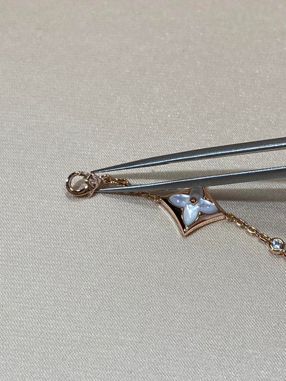 [Novalux]STAR 4 MOTIF MOP DIAMOND ROSE GOLD BRACELET