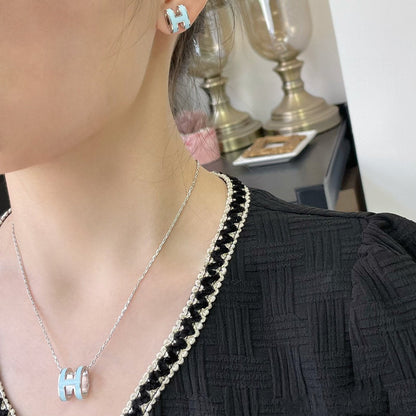 [Novalux]POP H SKY BLUE NECKLACE