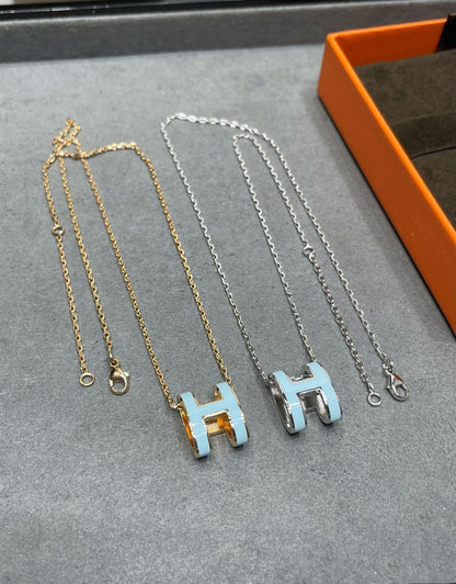 [Novalux]POP H SKY BLUE NECKLACE