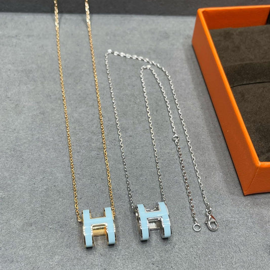 [Novalux]POP H SKY BLUE NECKLACE