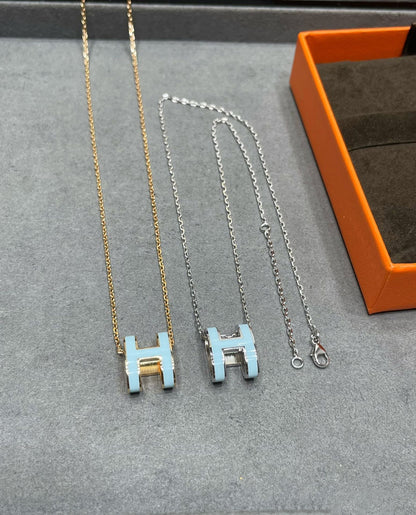 [Novalux]POP H SKY BLUE NECKLACE