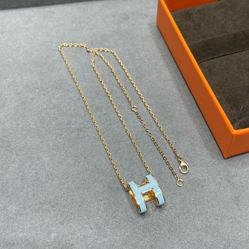 [Novalux]POP H SKY BLUE NECKLACE