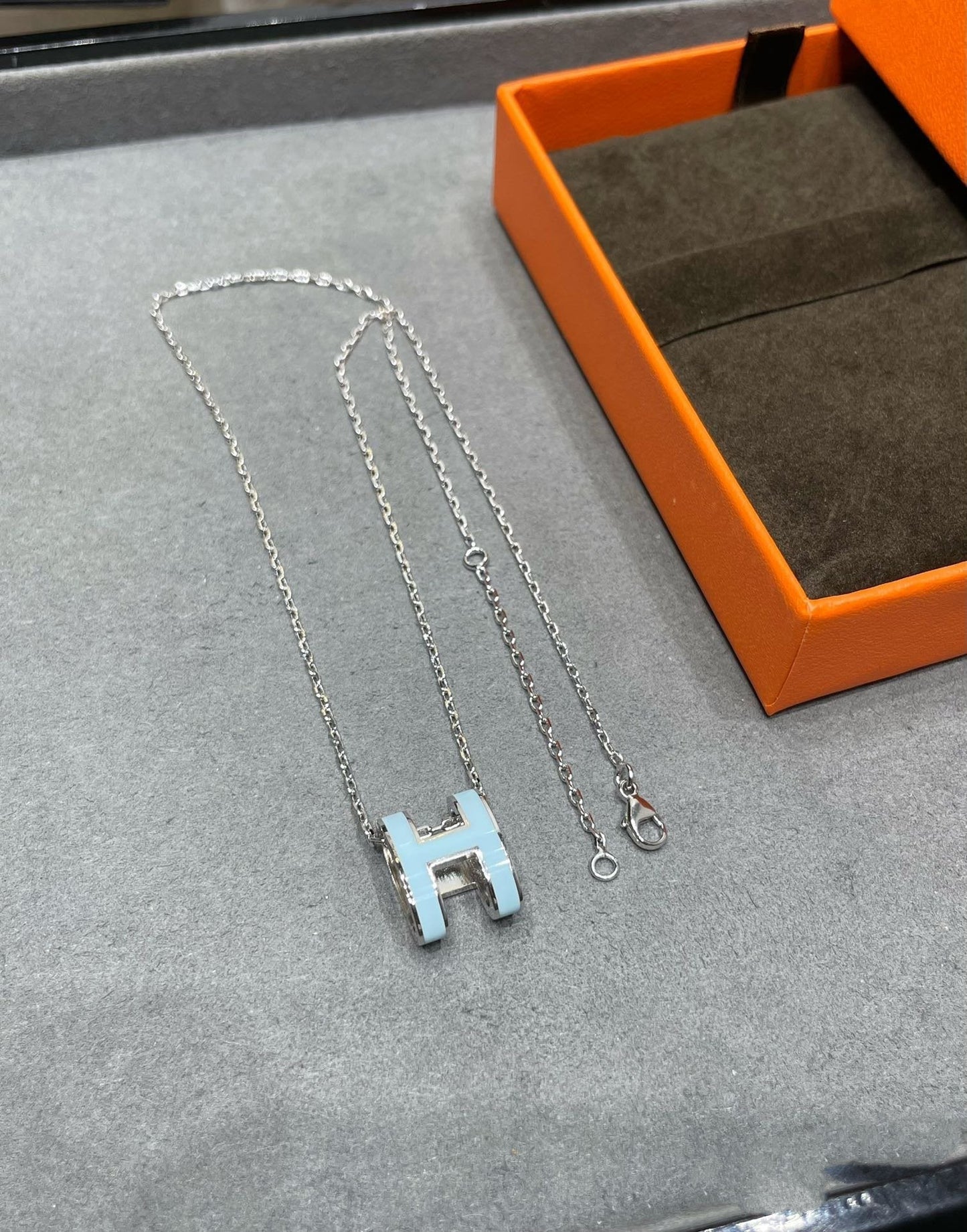 [Novalux]POP H SKY BLUE NECKLACE