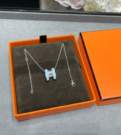 [Novalux]POP H SKY BLUE NECKLACE