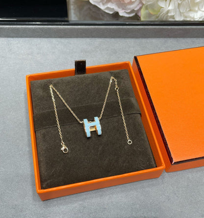 [Novalux]POP H SKY BLUE NECKLACE