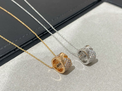 [Novalux]LIENS EVIDENCE DIAMOND PAVED NECKLACE