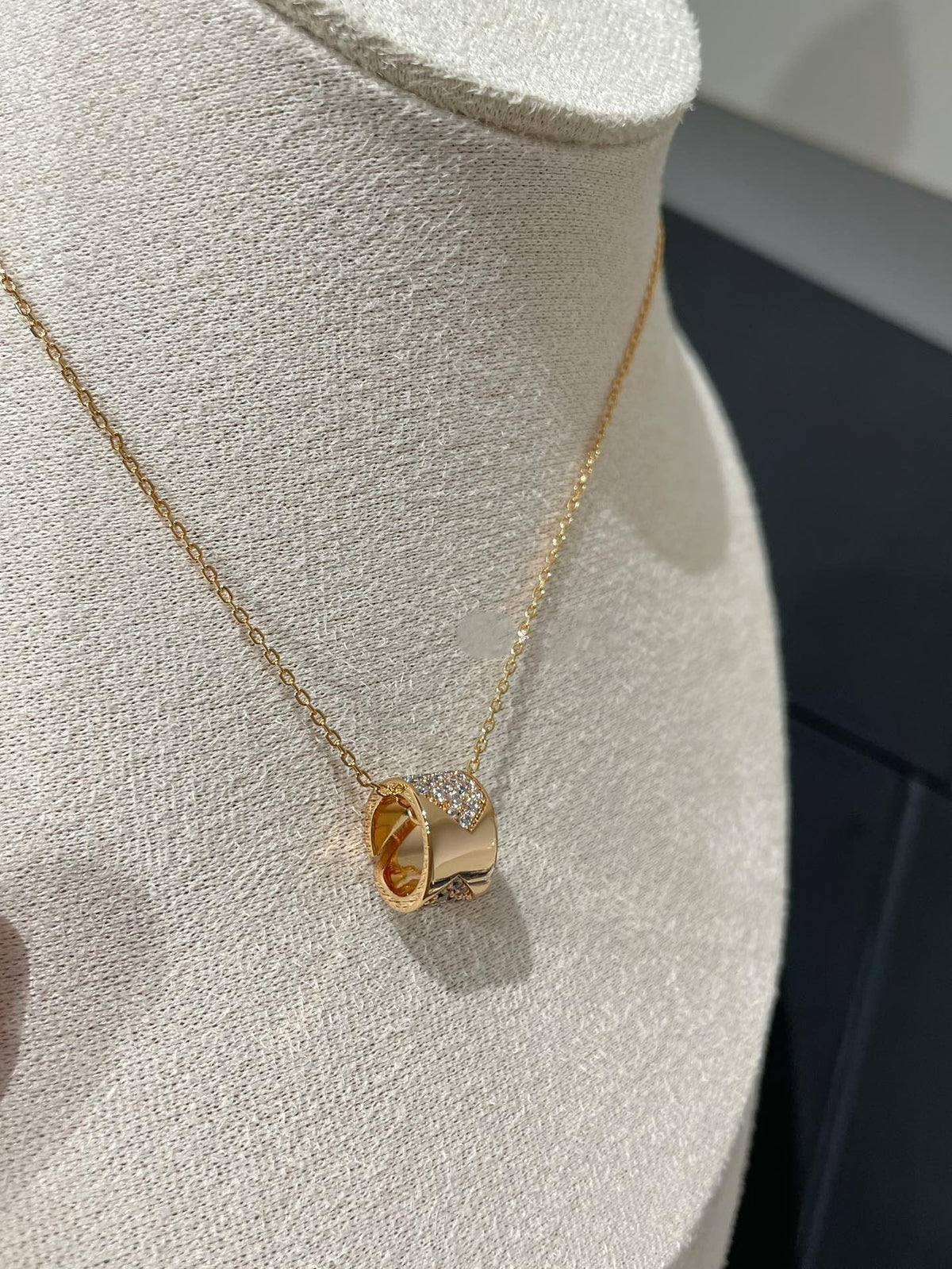 [Novalux]LIENS EVIDENCE DIAMOND PAVED NECKLACE