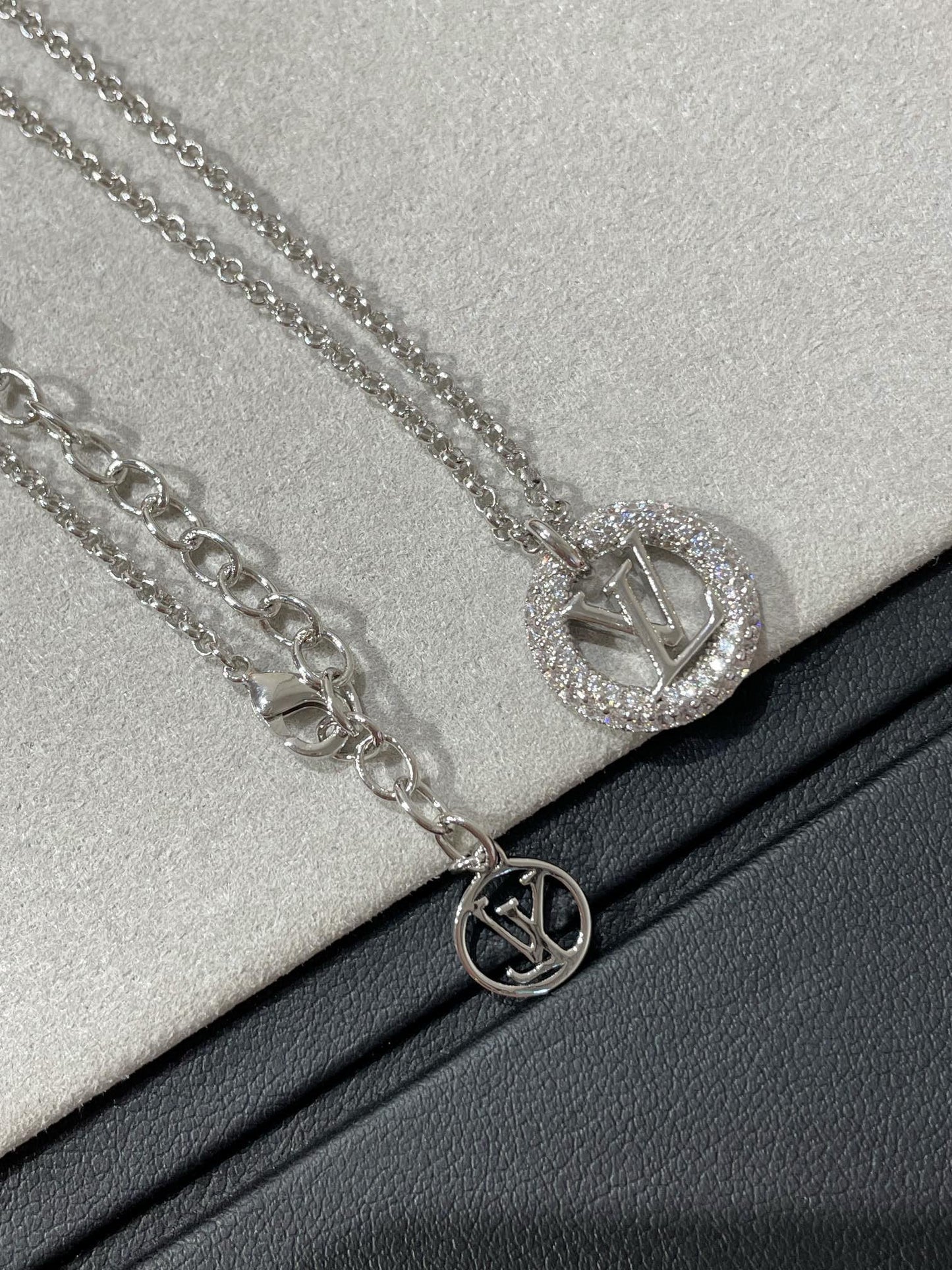 [Novalux]BY NIGHT DIAMOND PAVED NECKLACE