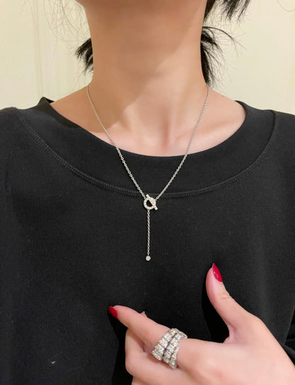 [Novalux]FINESSE SILVER DIAMOND NECKLACE
