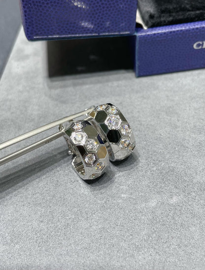 [Novalux]BEE LOVE DIAMOND HOOP EARRINGS