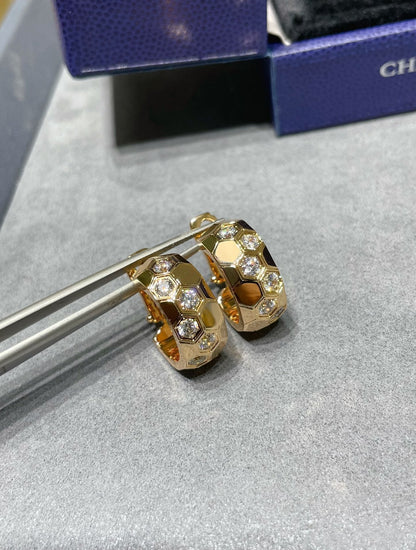 [Novalux]BEE LOVE DIAMOND HOOP EARRINGS