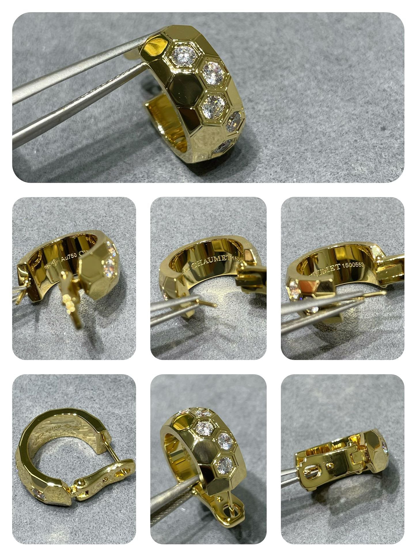 [Novalux]BEE LOVE DIAMOND HOOP EARRINGS
