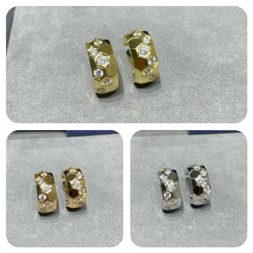 [Novalux]BEE LOVE DIAMOND HOOP EARRINGS