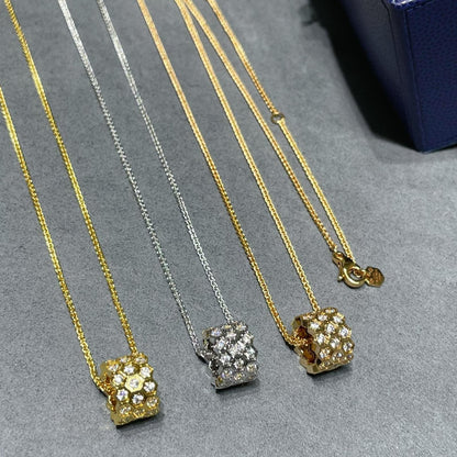 [Novalux]BEE LOVE DIAMOND PAVED 3 ROW NECKLACE