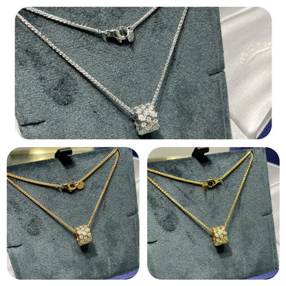 [Novalux]BEE LOVE DIAMOND PAVED 3 ROW NECKLACE