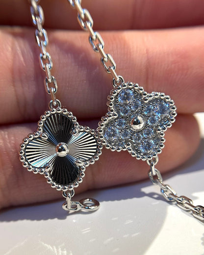 [Novalux]LUCKY CLOVER 5-MOTIF BRACELET - LASER COLLECTION