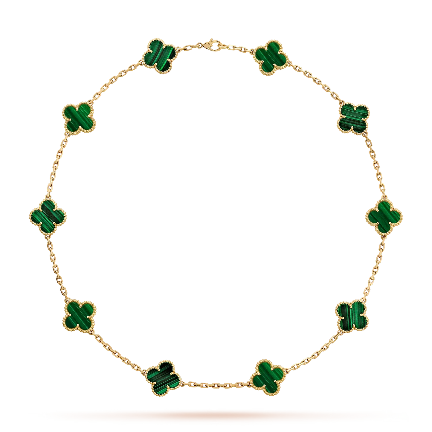 [Novalux]CLASSIC LUCKY 10-MOTIF CLOVER NECKLACE GOLD COLLECTION