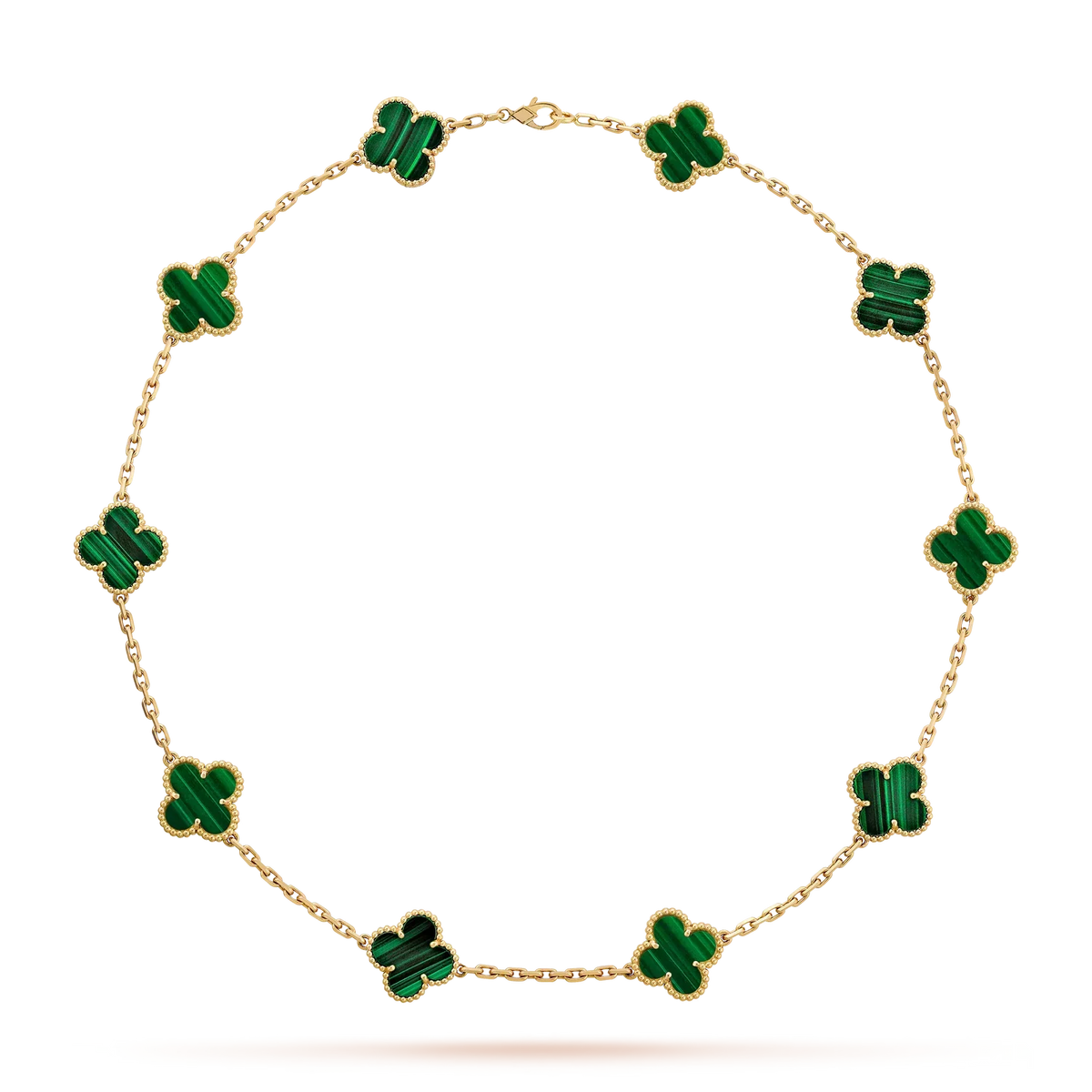 [Novalux]CLASSIC LUCKY 10-MOTIF CLOVER NECKLACE GOLD COLLECTION