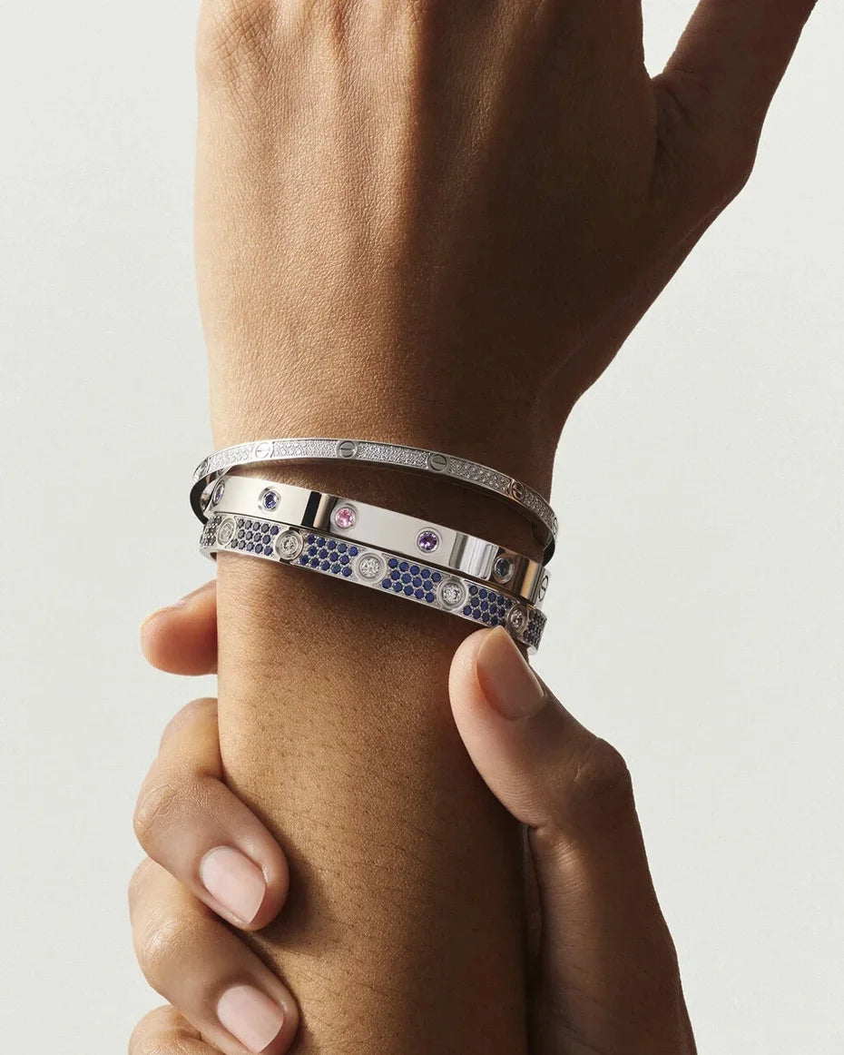 [Novalux]CLASSIC 6.1MM LOVE BRACELET 10-DIAMOND FULL PAVÉ