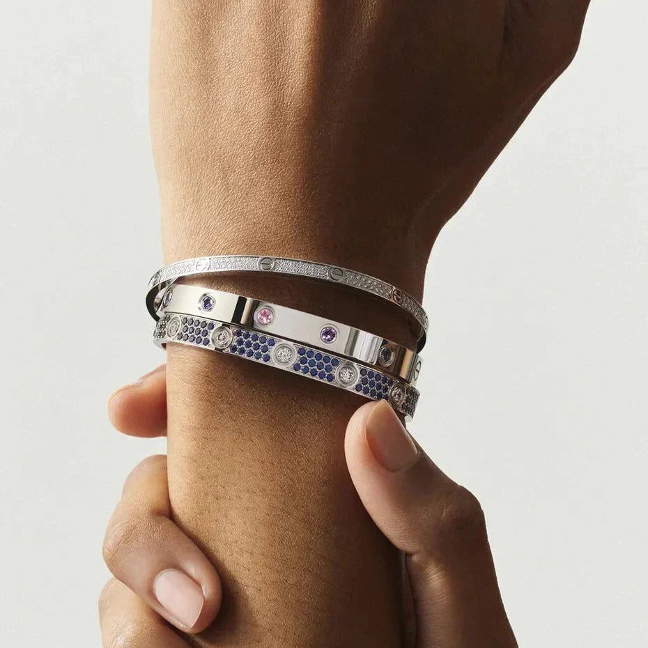 [Novalux]CLASSIC 6.1MM LOVE BRACELET 10-DIAMOND MULTICOLOR