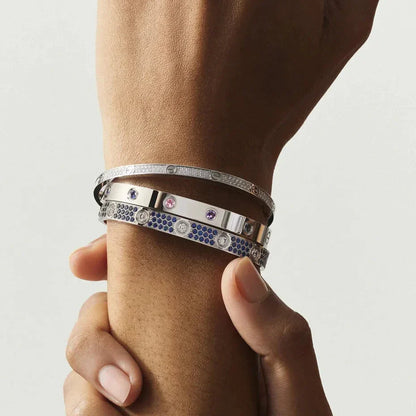 [Novalux]CLASSIC 6.1MM LOVE BRACELET 10-DIAMOND MULTICOLOR