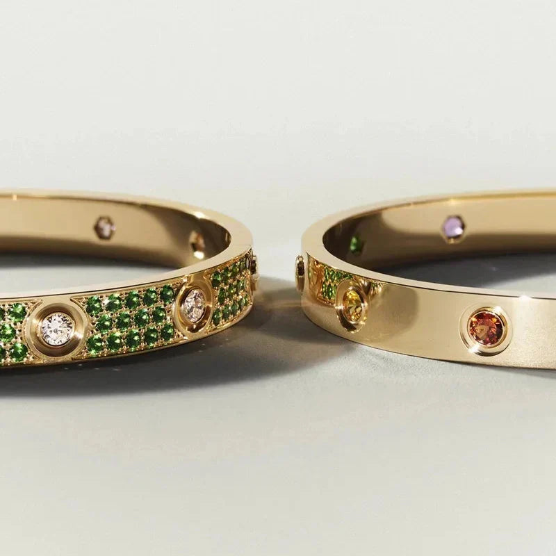 [Novalux]CLASSIC 6.1MM LOVE BRACELET 10-DIAMOND MULTICOLOR