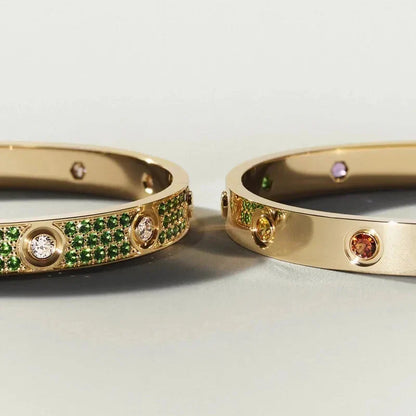 [Novalux]CLASSIC 6.1MM LOVE BRACELET 10-DIAMOND MULTICOLOR