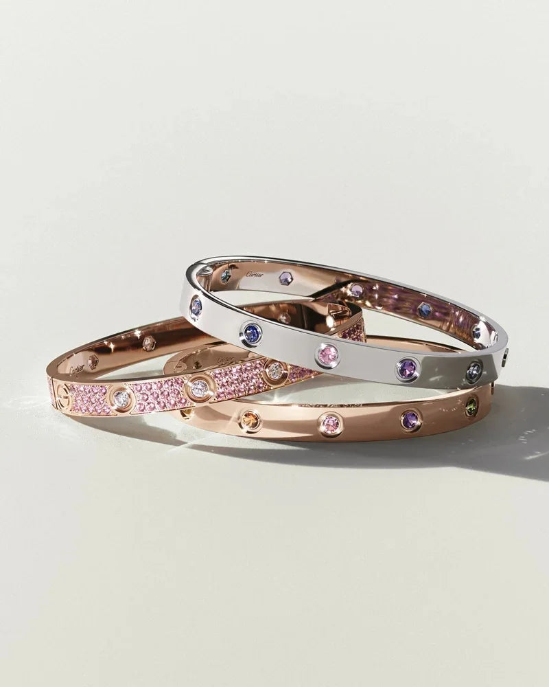 [Novalux]CLASSIC 6.1MM LOVE BRACELET 10-DIAMOND FULL PAVÉ