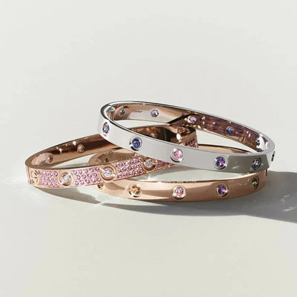 [Novalux]CLASSIC 6.1MM LOVE BRACELET 10-DIAMOND MULTICOLOR
