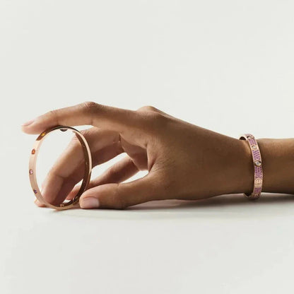 [Novalux]CLASSIC 6.1MM LOVE BRACELET 10-DIAMOND MULTICOLOR