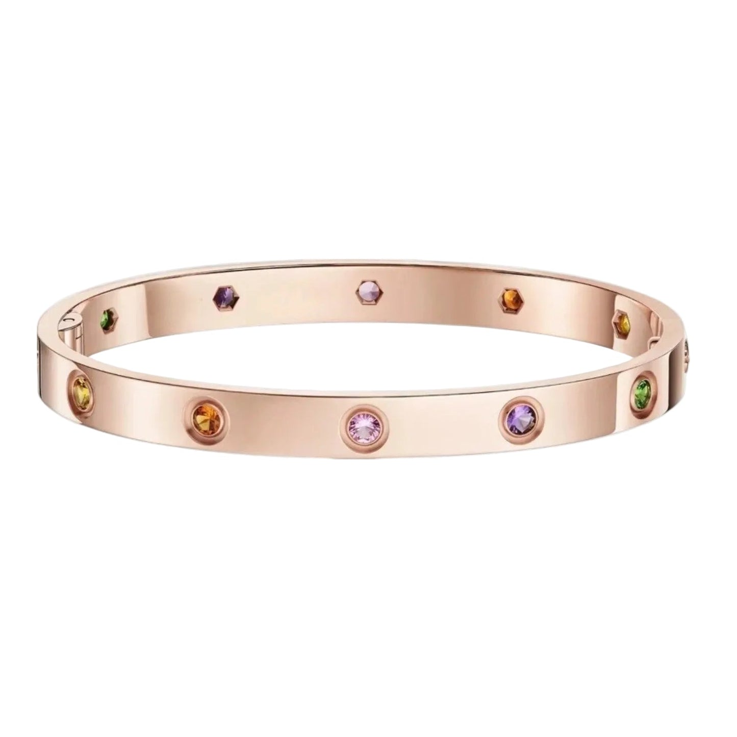 [Novalux]CLASSIC 6.1MM LOVE BRACELET 10-DIAMOND MULTICOLOR