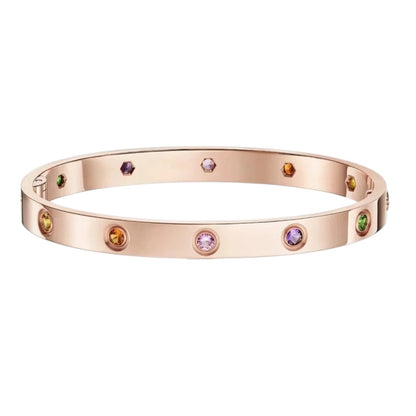 [Novalux]CLASSIC 6.1MM LOVE BRACELET 10-DIAMOND MULTICOLOR