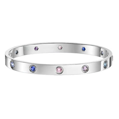 [Novalux]CLASSIC 6.1MM LOVE BRACELET 10-DIAMOND MULTICOLOR
