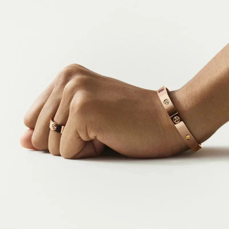 [Novalux]CLASSIC 6.1MM LOVE BRACELET 10-DIAMOND MULTICOLOR