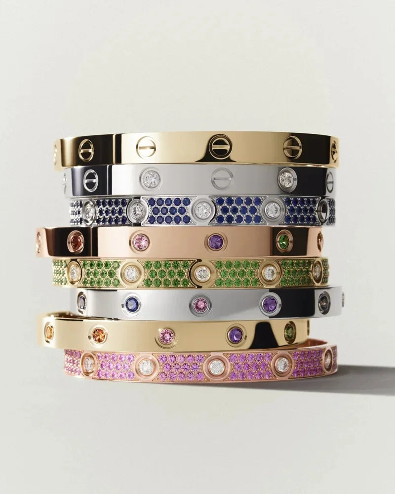 [Novalux]CLASSIC 6.1MM LOVE BRACELET 10-DIAMOND FULL PAVÉ