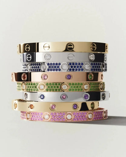 [Novalux]CLASSIC 6.1MM LOVE BRACELET 10-DIAMOND FULL PAVÉ