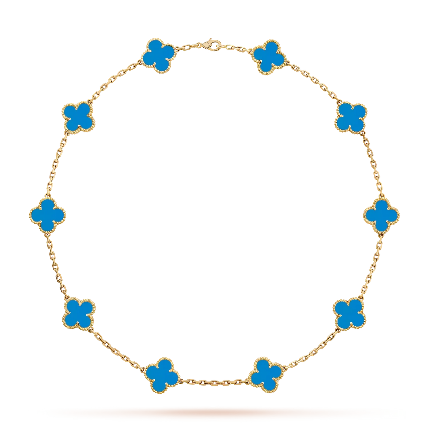 [Novalux]CLASSIC LUCKY 10-MOTIF CLOVER NECKLACE GOLD COLLECTION