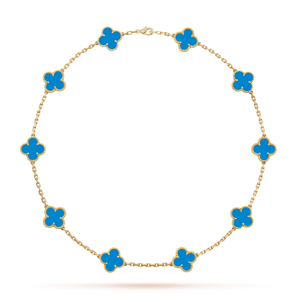 [Novalux]CLASSIC LUCKY 10-MOTIF CLOVER NECKLACE GOLD COLLECTION