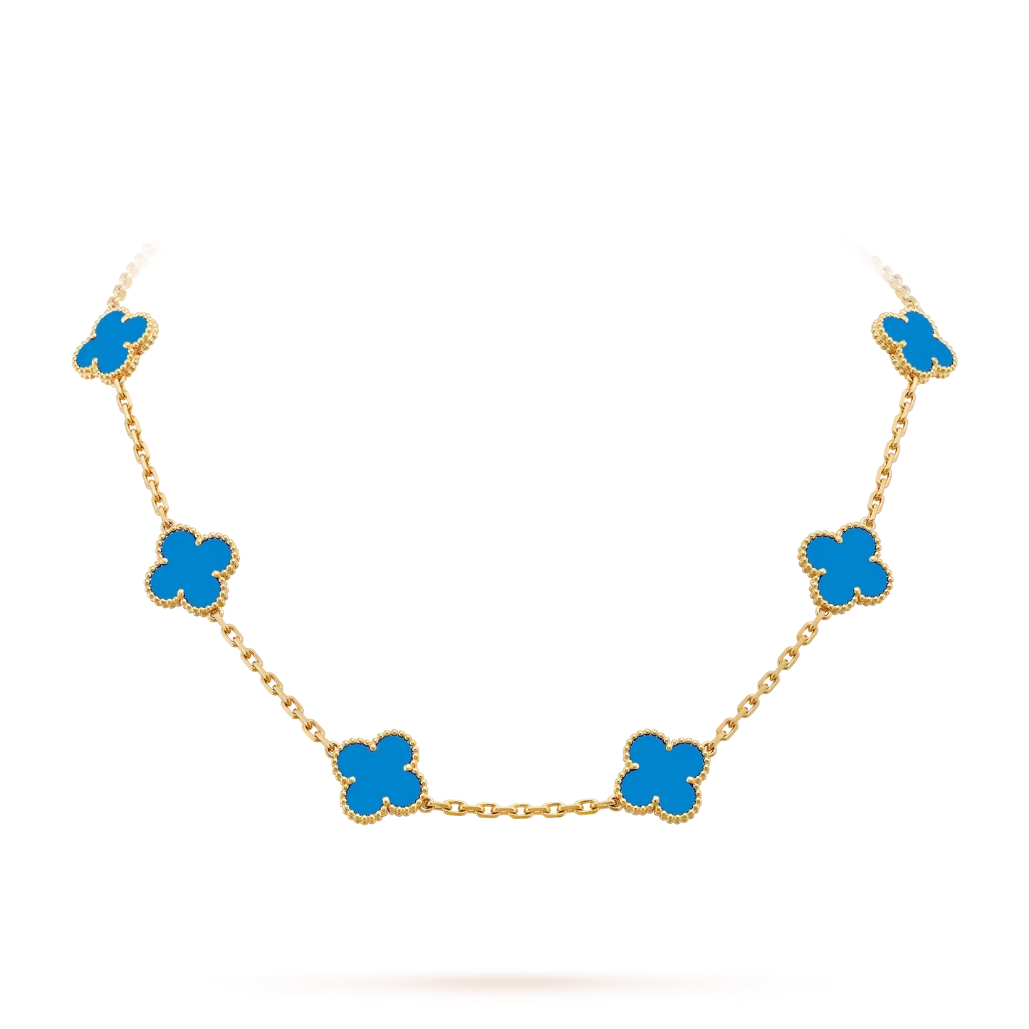 [Novalux]CLASSIC LUCKY 10-MOTIF CLOVER NECKLACE GOLD COLLECTION
