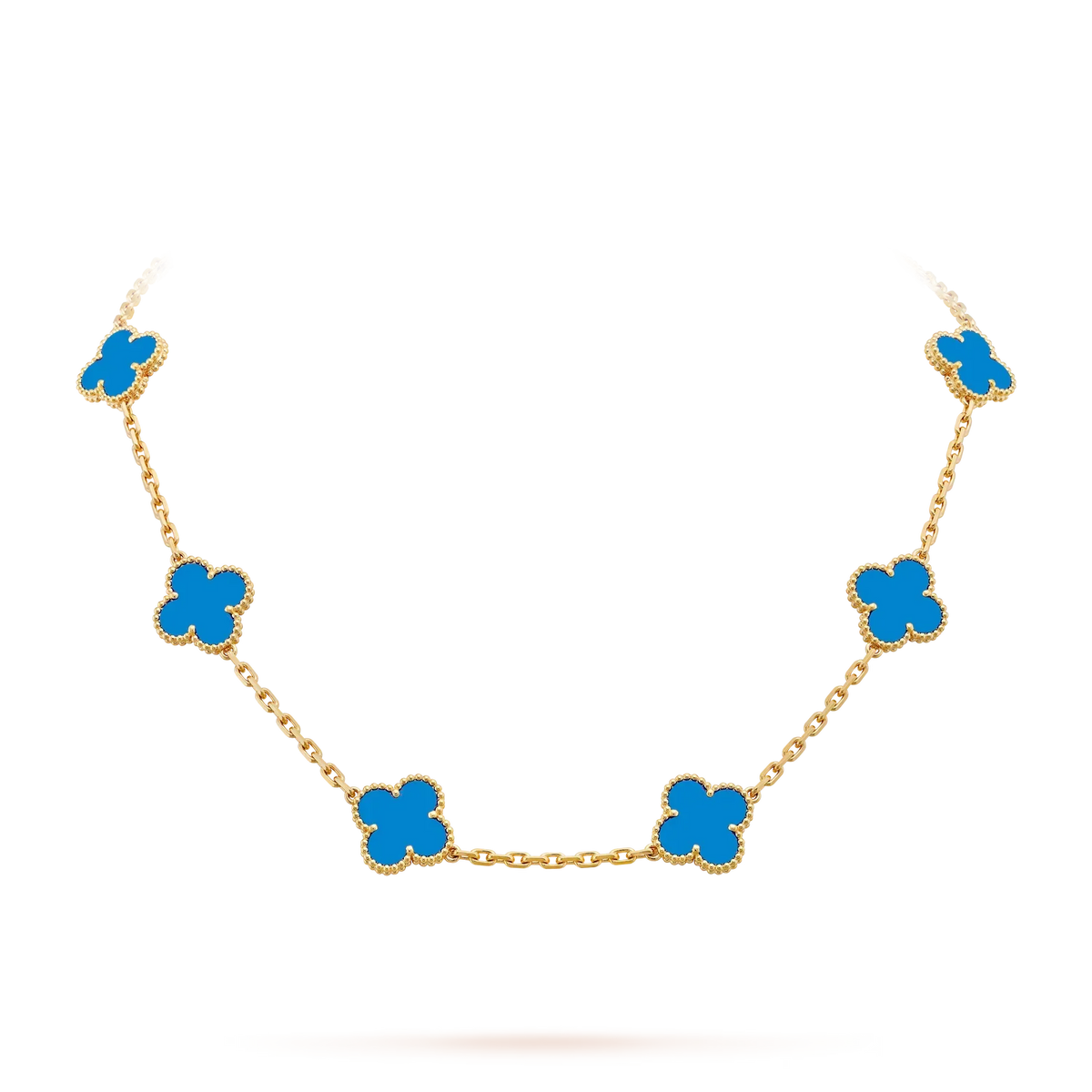 [Novalux]CLASSIC LUCKY 10-MOTIF CLOVER NECKLACE GOLD COLLECTION