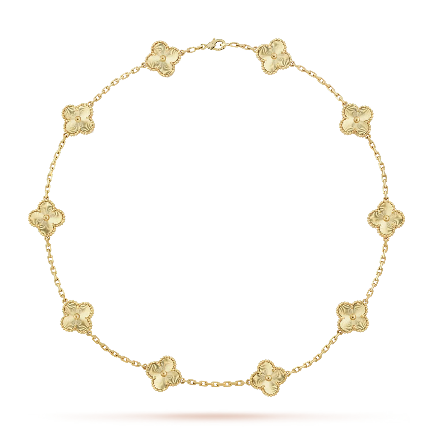 [Novalux]CLASSIC LUCKY 10-MOTIF CLOVER NECKLACE GOLD COLLECTION