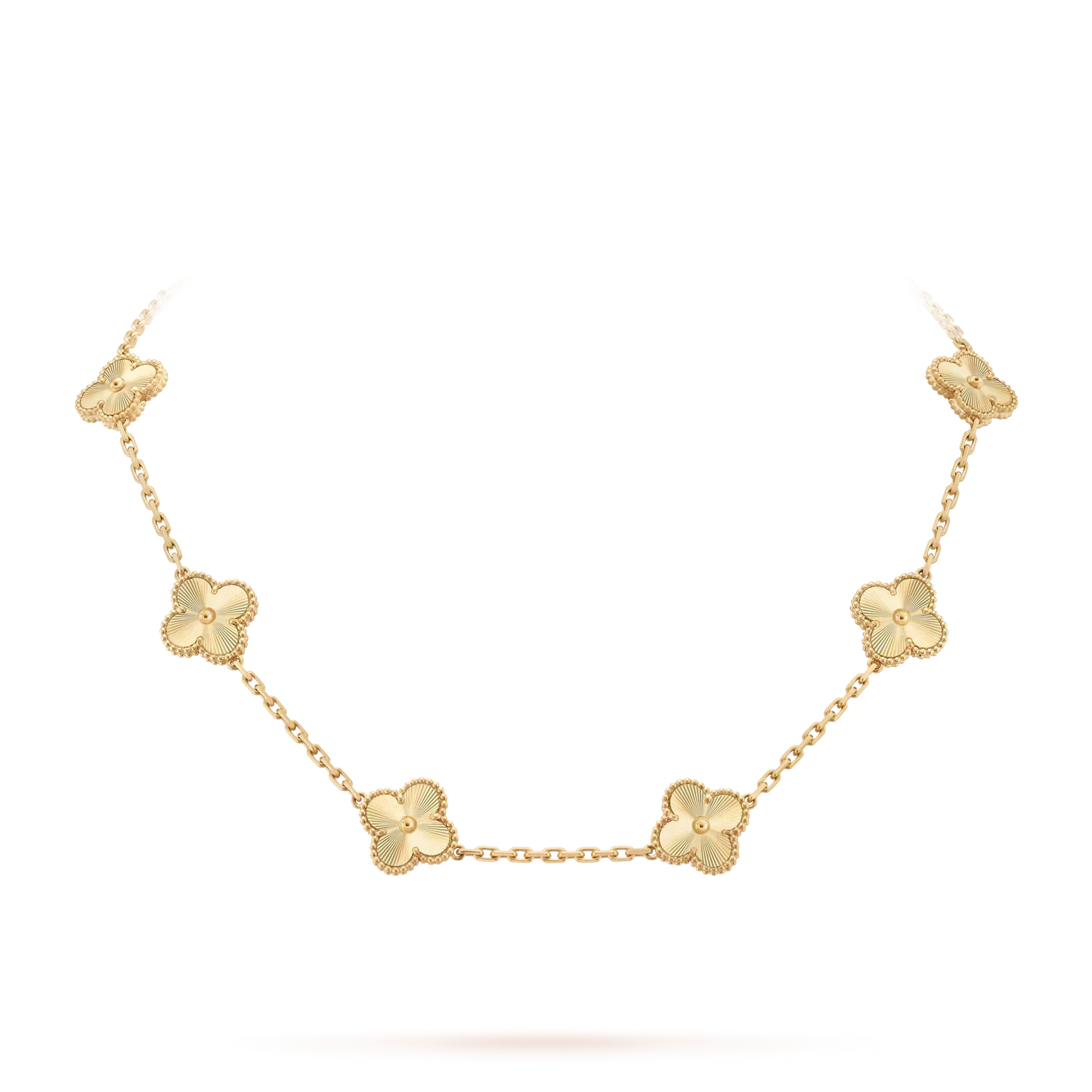 [Novalux]CLASSIC LUCKY 10-MOTIF CLOVER NECKLACE GOLD COLLECTION