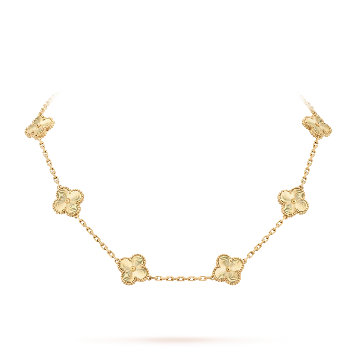 [Novalux]CLASSIC LUCKY 10-MOTIF CLOVER NECKLACE GOLD COLLECTION