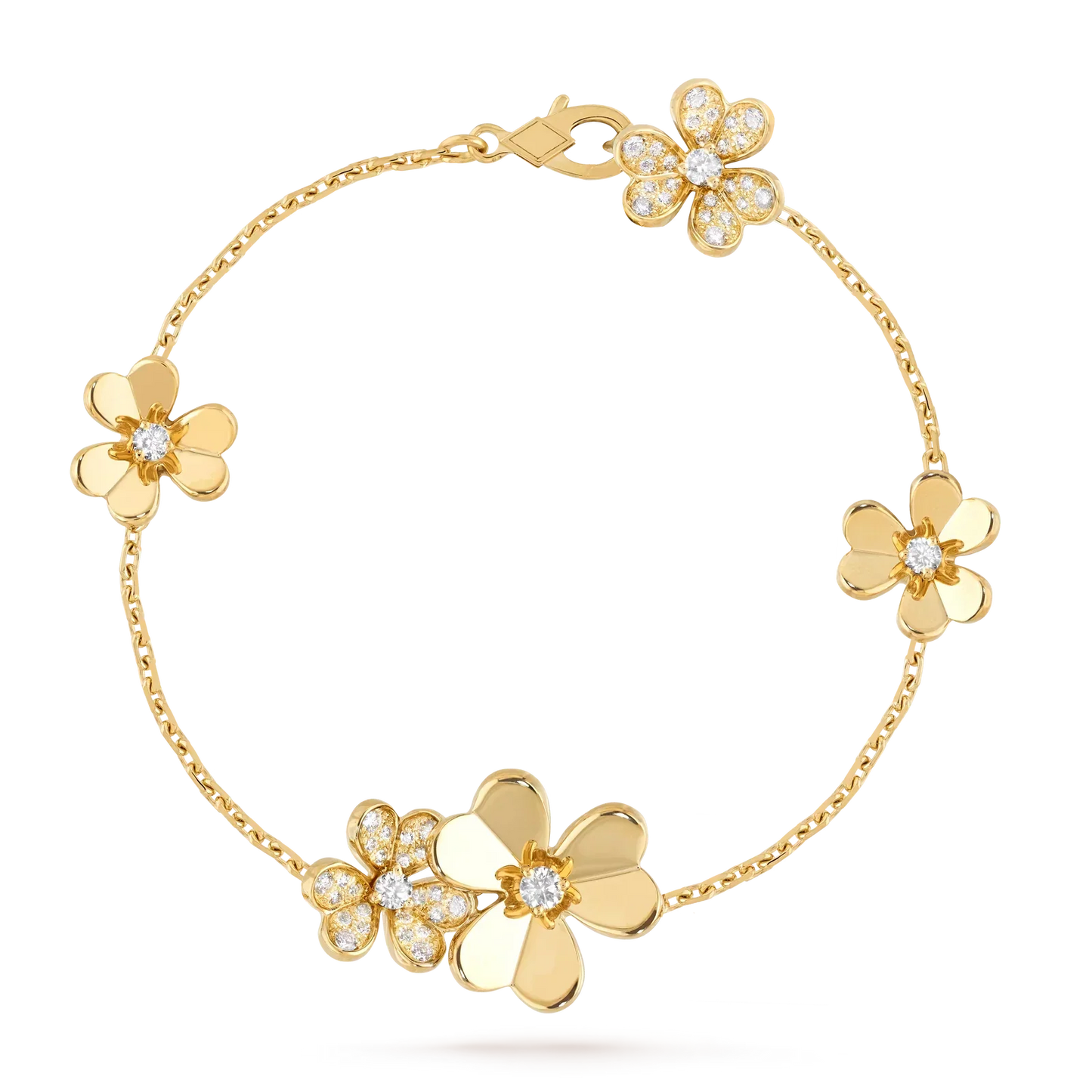 [Novalux]LUMINOUS BLOSSOM 5-MOTIF CHARM BRACELET