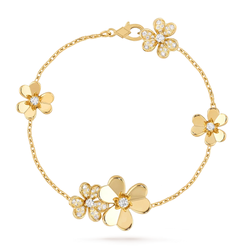 [Novalux]LUMINOUS BLOSSOM 5-MOTIF CHARM BRACELET