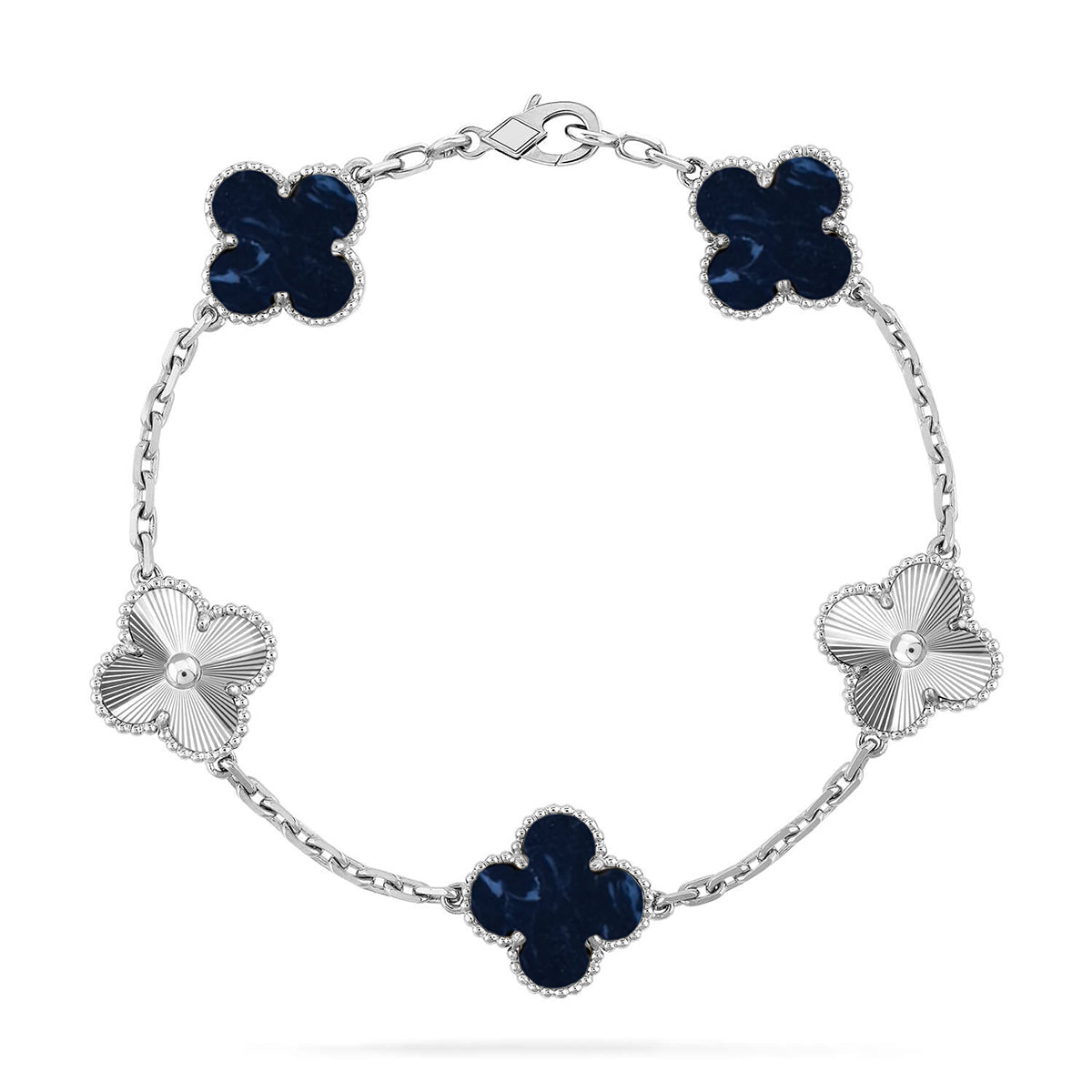 [Novalux]LUCKY CLOVER 5-MOTIF BRACELET - PIETERSITE COLLECTION